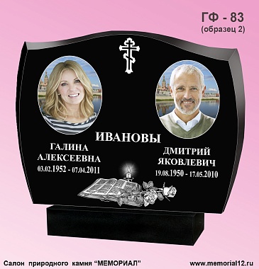 Памятник ГФ-83 (образец 2) Габбро спецификации — изготовление и установка в Чебоксарах