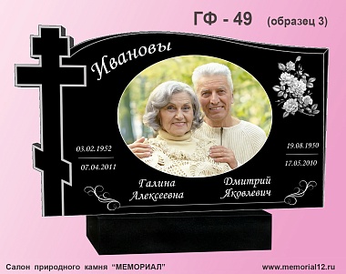 Памятник ГФ-49 (образец 3) Габбро спецификация — изготовление и установка в Чебоксарах
